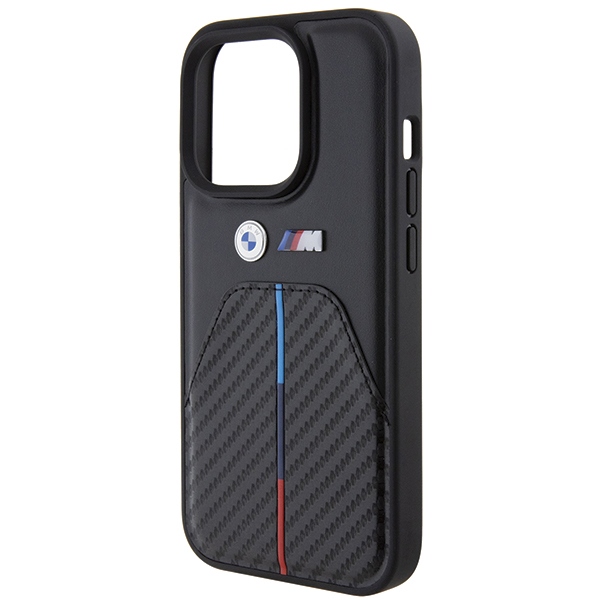 BMW - BMW iPhone 15 Pro Mobilskal MagSafe Stamped Tricolor Stripe - Svart