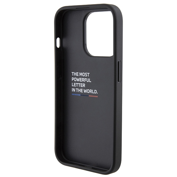 BMW - BMW iPhone 15 Pro Mobilskal MagSafe Stamped Tricolor Stripe - Svart