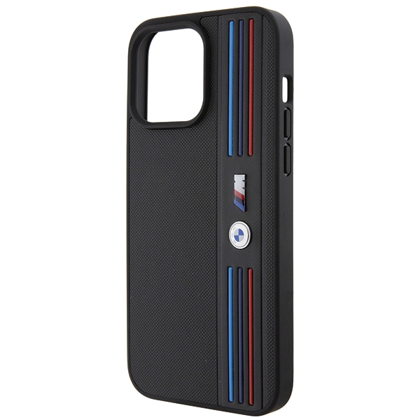 BMW - BMW iPhone 15 Pro Mobilskal MagSafe Tricolor M Collection - Svart