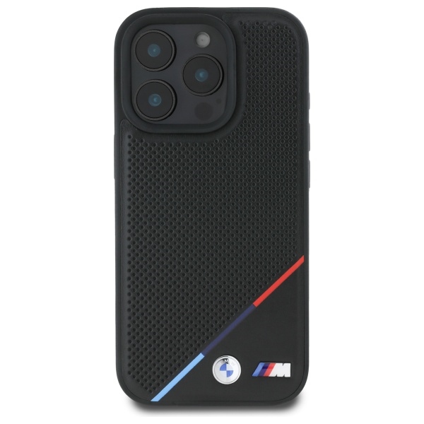 BMW - BMW iPhone 16 Pro Max Mobilskal MagSafe M Perforated Tricolor - Svart