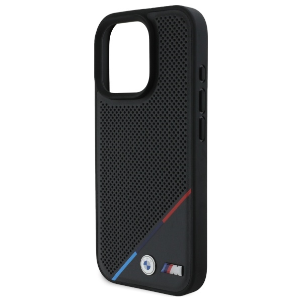BMW - BMW iPhone 16 Pro Max Mobilskal MagSafe M Perforated Tricolor - Svart