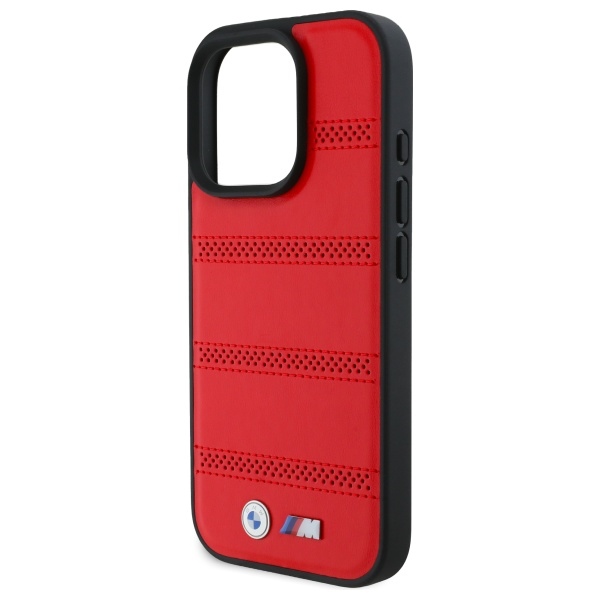 BMW - BMW iPhone 16 Pro Max Mobilskal MagSafe M Perforated Line - Röd