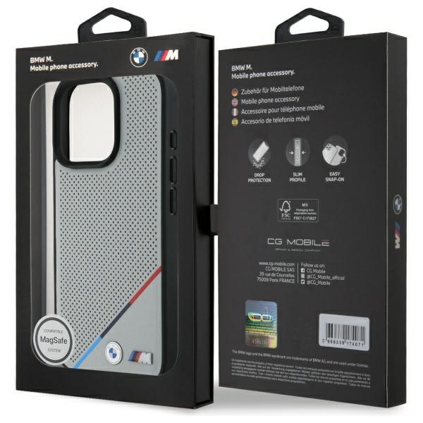 BMW - BMW iPhone 16 Pro Max Mobilskal MagSafe MagSafe Tricolor Line - Svart