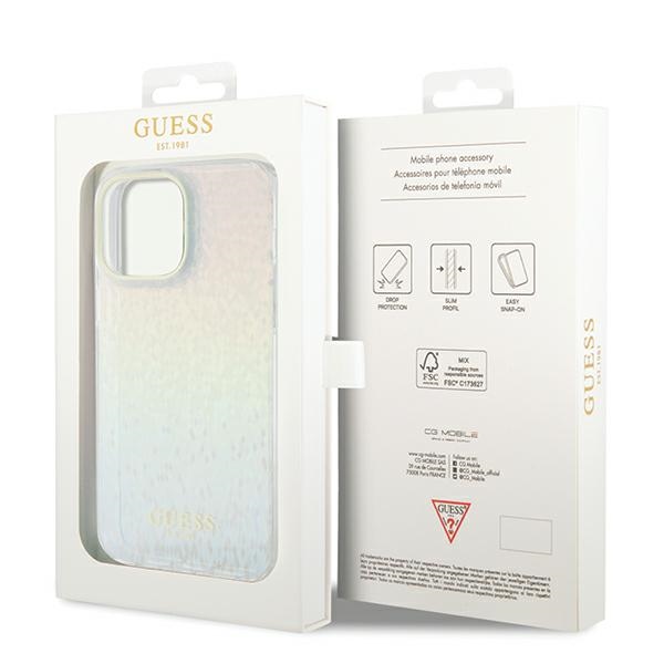 Guess - Guess iPhone 13 Pro/13 Mobilskal MagSafe Faceted Mirror - Silver