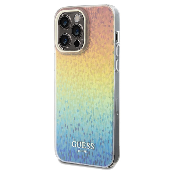 Guess - Guess iPhone 13 Pro/13 Mobilskal MagSafe Faceted Mirror - Silver