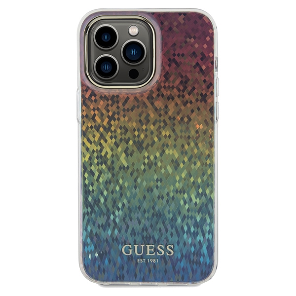 Guess - Guess iPhone 13 Pro/13 Mobilskal MagSafe Faceted Mirror - Silver