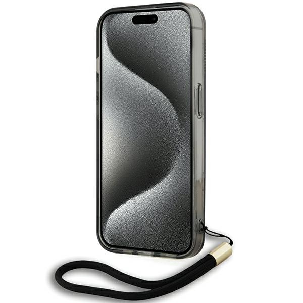 KARL LAGERFELD - Karl Lagerfeld iPhone 15 Pro Skal MagSafe IML Mono KL Pattern & Cord