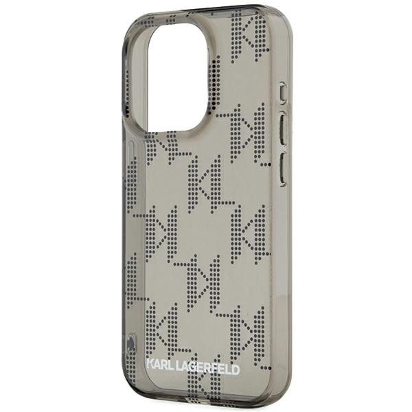 KARL LAGERFELD - Karl Lagerfeld iPhone 15 Pro Skal MagSafe IML Mono KL Pattern & Cord
