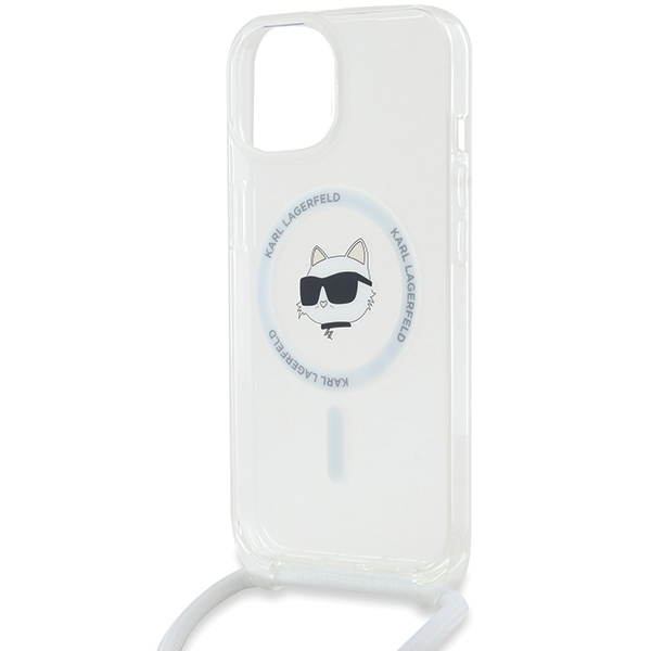 KARL LAGERFELD - Karl Lagerfeld iPhone 13/14/15 Mobilskal MagSafe IML Choupette Cord