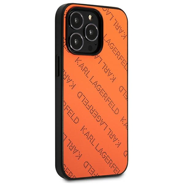 KARL LAGERFELD - Karl Lagerfeld iPhone 13 Pro Max Skal MagSafe Perforated Allover Orange