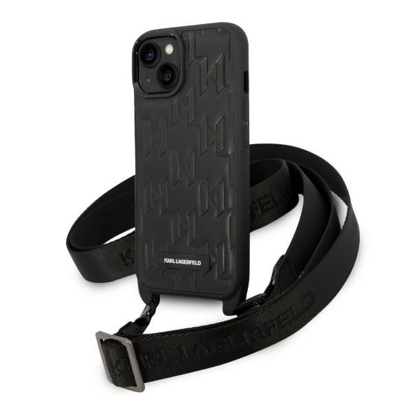 KARL LAGERFELD - Karl Lagerfeld iPhone 14/15/13 Skal MagSafe Monogram Plaque Svart