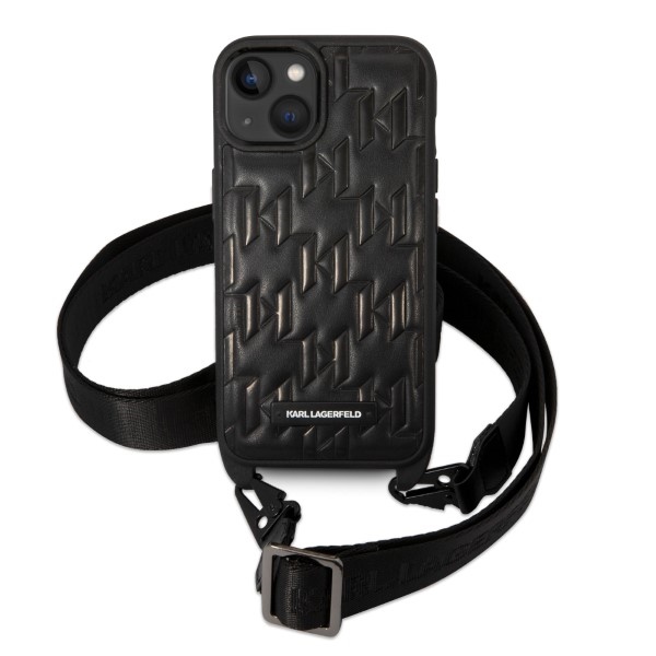 KARL LAGERFELD - Karl Lagerfeld iPhone 14/15/13 Skal MagSafe Monogram Plaque Svart
