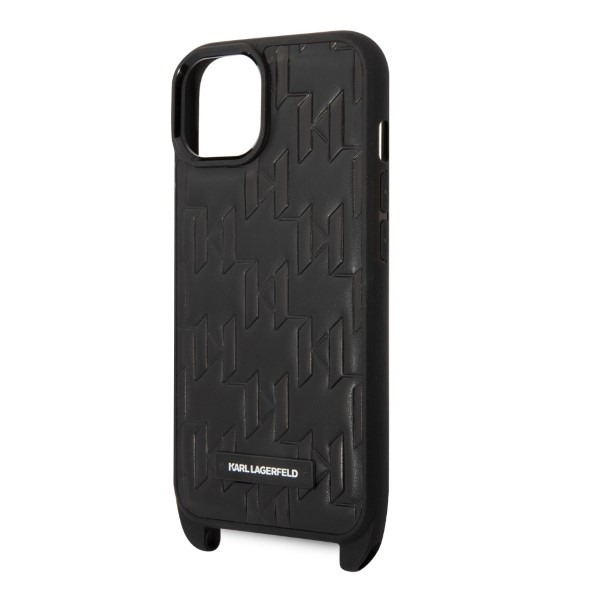 KARL LAGERFELD - Karl Lagerfeld iPhone 14/15/13 Skal MagSafe Monogram Plaque Svart