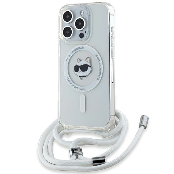 KARL LAGERFELD - Karl Lagerfeld iPhone 14 Pro Max Mobilskal MagSafe IML Choupette Cord