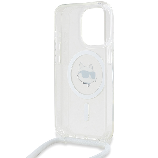 KARL LAGERFELD - Karl Lagerfeld iPhone 14 Pro Max Mobilskal MagSafe IML Choupette Cord