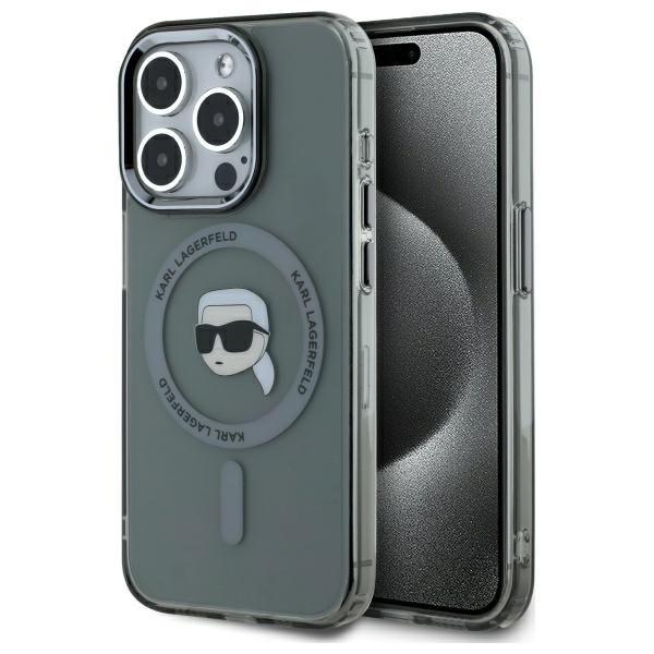 KARL LAGERFELD - Karl Lagerfeld iPhone 15 Pro Max Mobilskal MagSafe IML Karl Head