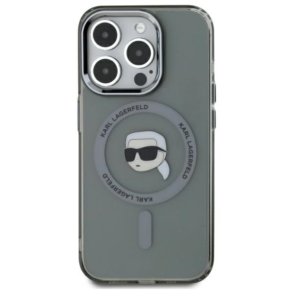 KARL LAGERFELD - Karl Lagerfeld iPhone 15 Pro Max Mobilskal MagSafe IML Karl Head