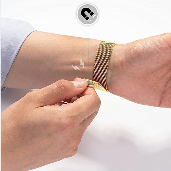 Mercury - Mercury Apple Watch 4/5/67/SE (42/44/45 mm) Armband Mesh - Guld