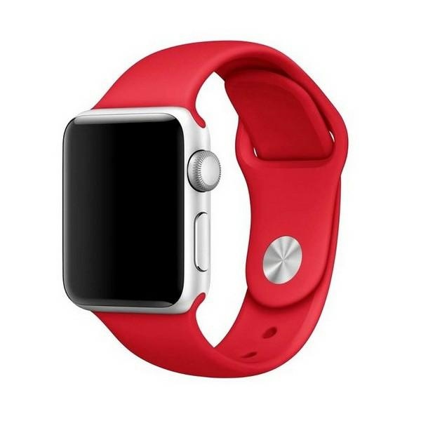 Mercury - Mercury Apple Watch 4/5/67/SE (42/44/45 mm) Armband Silikon - Röd