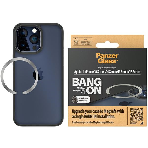 PanzerGlass - PanzerGlass Bang ON MagSafe Ring för iPhone 12/13/14/15 (1189) – Svart