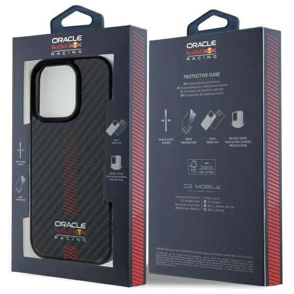 Red Bull - Red Bull iPhone 15 Pro Mobilskal MagSafe Carbon Fiber Power Bar