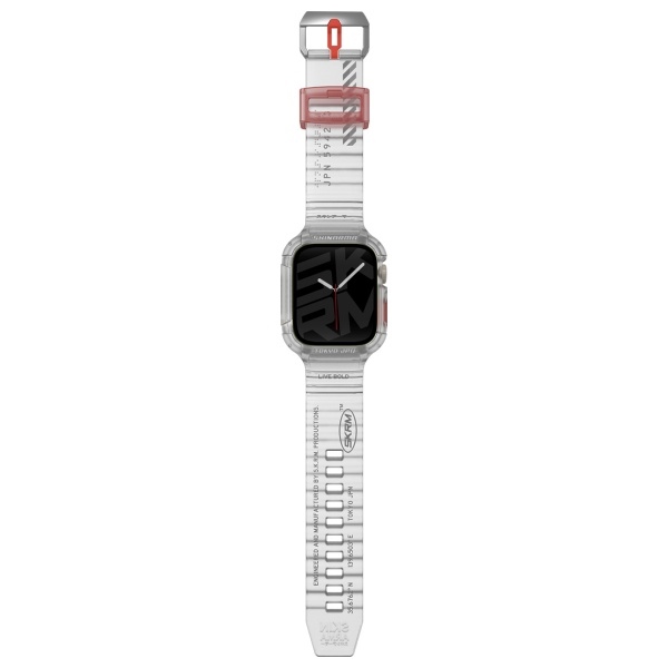 Skinarma - Skinarma Apple Watch 44/45mm Armband med Skal Saido - Clear