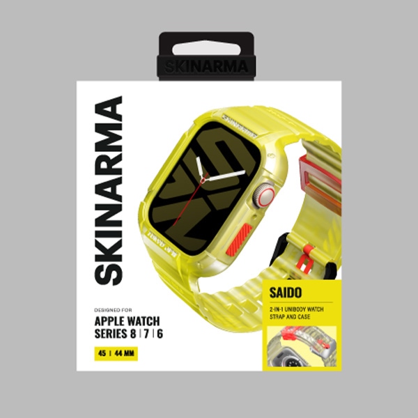 Skinarma - Skinarma Apple Watch 4/5/6/7/8/SE (44/45 mm) Armban med Skal Saido