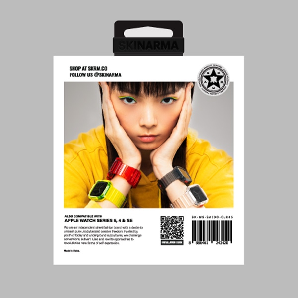Skinarma - Skinarma Apple Watch 4/5/6/7/8/SE (44/45 mm) Armban med Skal Saido