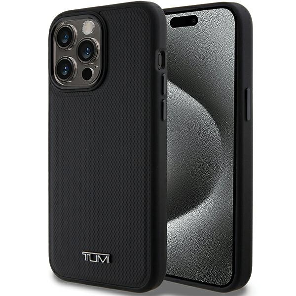 Tumi - Tumi iPhone 15 Pro Max Mobilskal MagSafe Leather Ballistic Pattern