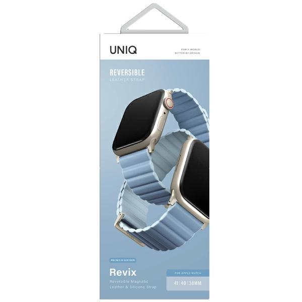 UNIQ - UNIQ Apple Watch (38/40/41 mm) Armband Revix - Vit/Blå