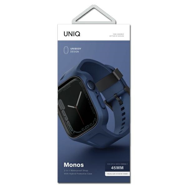 UNIQ - UNIQ Apple Watch 4/5/6/7/8/SE (44/45 mm) Armband + Skal Monos - Blå