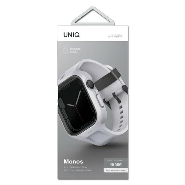 UNIQ - UNIQ Apple Watch 4/5/6/7/8/SE (44/45 mm) Armband + Skal Monos - Grå