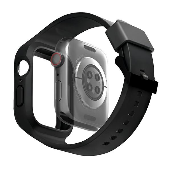 UNIQ - UNIQ Apple Watch 4/5/6/7/8/SE (44/45 mm) Armband + Skal Monos - Svart