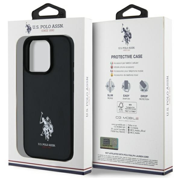 U.S. Polo Assn. - US Polo iPhone 15 Pro Max Mobilskal Leather Embroidered