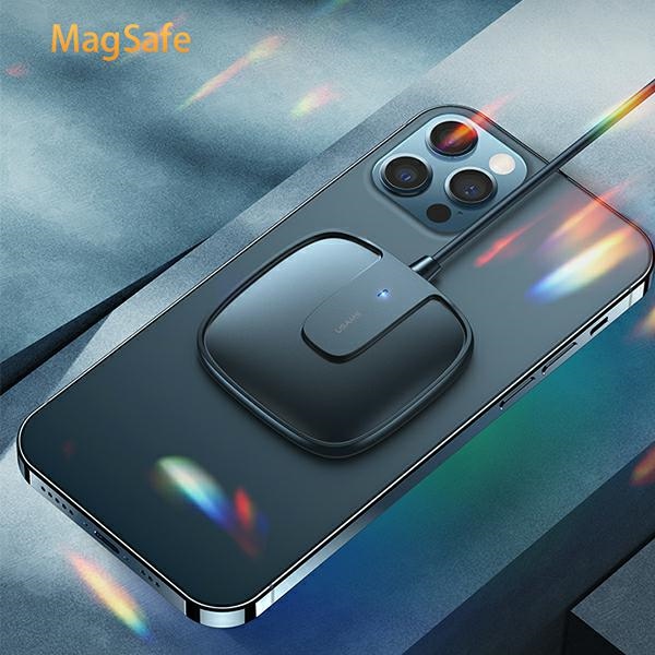 USAMS - USAMS Induktionsladdare US-CD159 Magnetisk W1 15W iPhone 12 - Svart