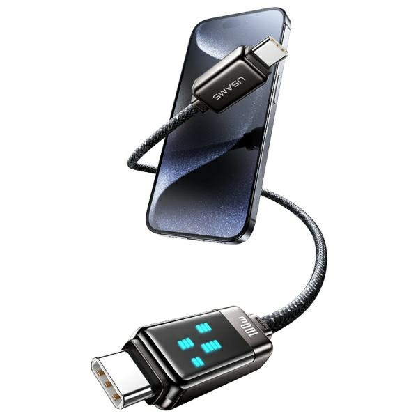 USAMS - USAMS Meteor Series USB-C/USB-C Kabel 100W 1,2 m SJ744USB0 – Silver