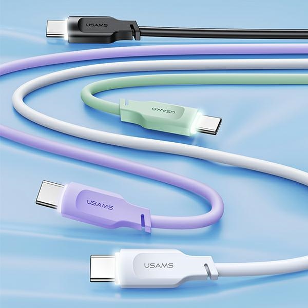 USAMS - USAMS SJ567 Lithe Series USB-C/USB-C Kabel 100W 1,2 m (US-SJ567) – Grön