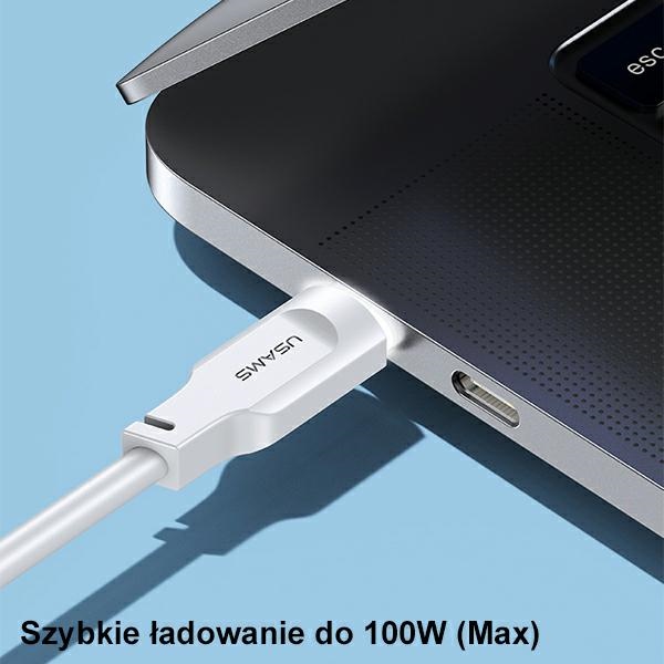 USAMS - USAMS SJ567 Lithe Series USB-C/USB-C Kabel 100W 1,2 m (US-SJ567) – Grön