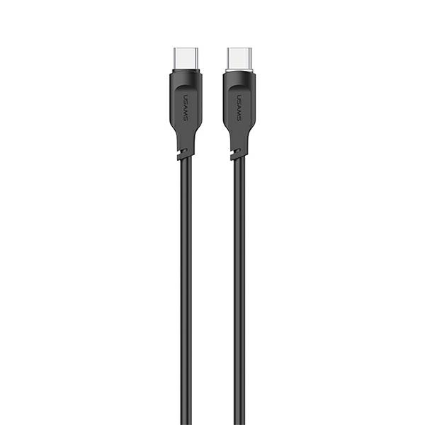 USAMS - USAMS USB-C/USB-C Kabel SJ567 Lithe Series 100W 1.2m Svart