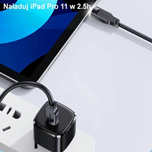 USAMS - USAMS USB-C/USB-C Kabel SJ567 Lithe Series 100W 1.2m Svart