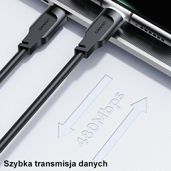 USAMS - USAMS SJ567 Lithe Series USB-C/USB-C Kabel 100W 1,2 m (US-SJ567) – Vit