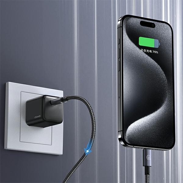 USAMS - USAMS SJ661 USB-C/USB-C Kabel 60W 1,2 m (US-SJ661) – Stål