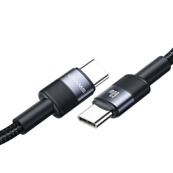 USAMS - USAMS SJ724 USB-C/USB-C Kabel 60W 1,2 m (US-SJ724) – Stål
