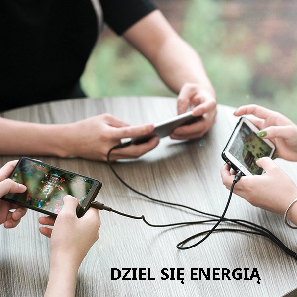 USAMS - USAMS U5 Kabel flätad 3-i-1 1,5 m 2A SJ2193IN101 (US-SJ219) – Svart