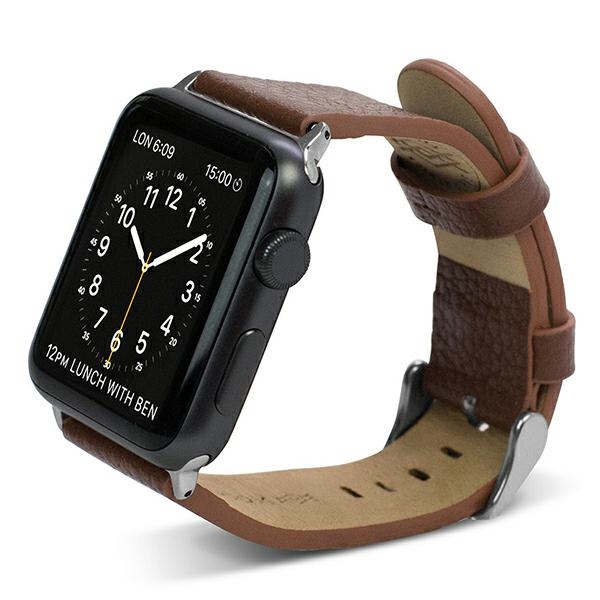 X-Doria - X-Doria Lux Apple Watch Armband 4/5/6/7/SE (38/40/41mm) - Brun