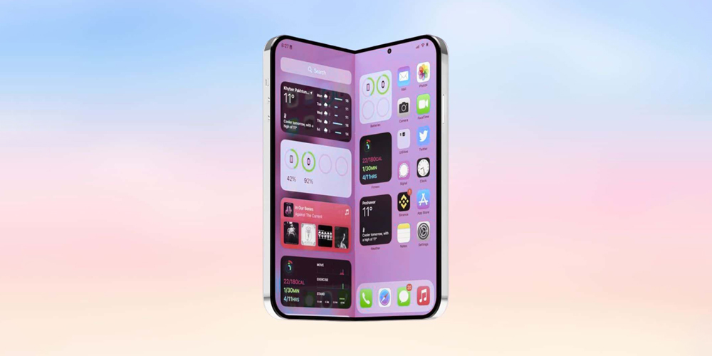 iPhone Fold LTPO OLED display 7.76 tum foldbar skärm