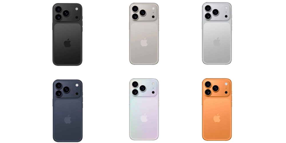 iPhone 17 Pro iPhone 17 Pro Max nya färger orange mörkblå silver skal fodral MagSafe tillbehör