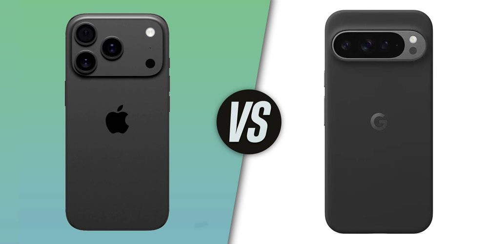 Google Pixel 10 Pro XL vs iPhone 17 Pro Max jämförelse 2025 skal fodral skärmskydd magsafe tillbehör mobilhållare