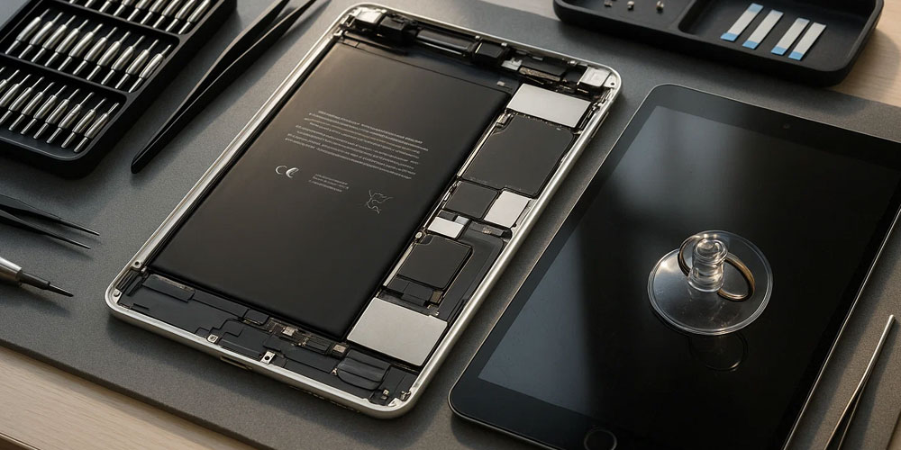 iPad reparation guide verktyg och komponenter