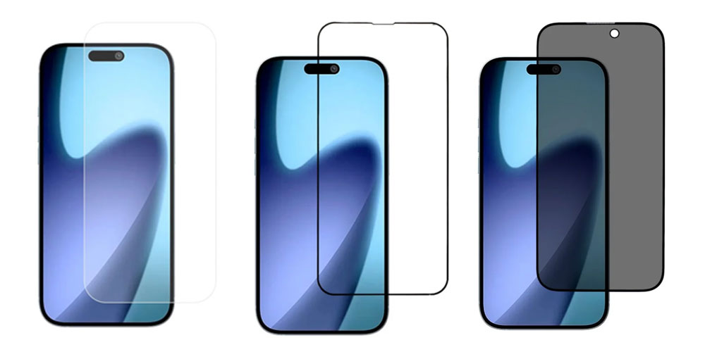 iPhone Air skärmskydd härdat glas bubbelfri kristallklar premium kvalitet